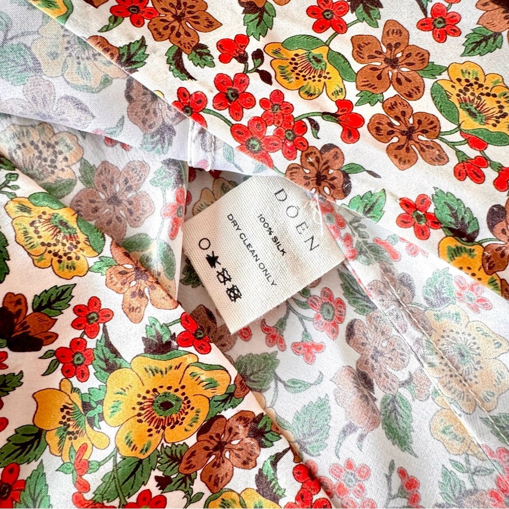 ✨Last Chance💋🌼🌹DÔEN ‘Vittoria’ Silk Jennifer Spring Maxi Dress XS✨ - Picture 9 of 15